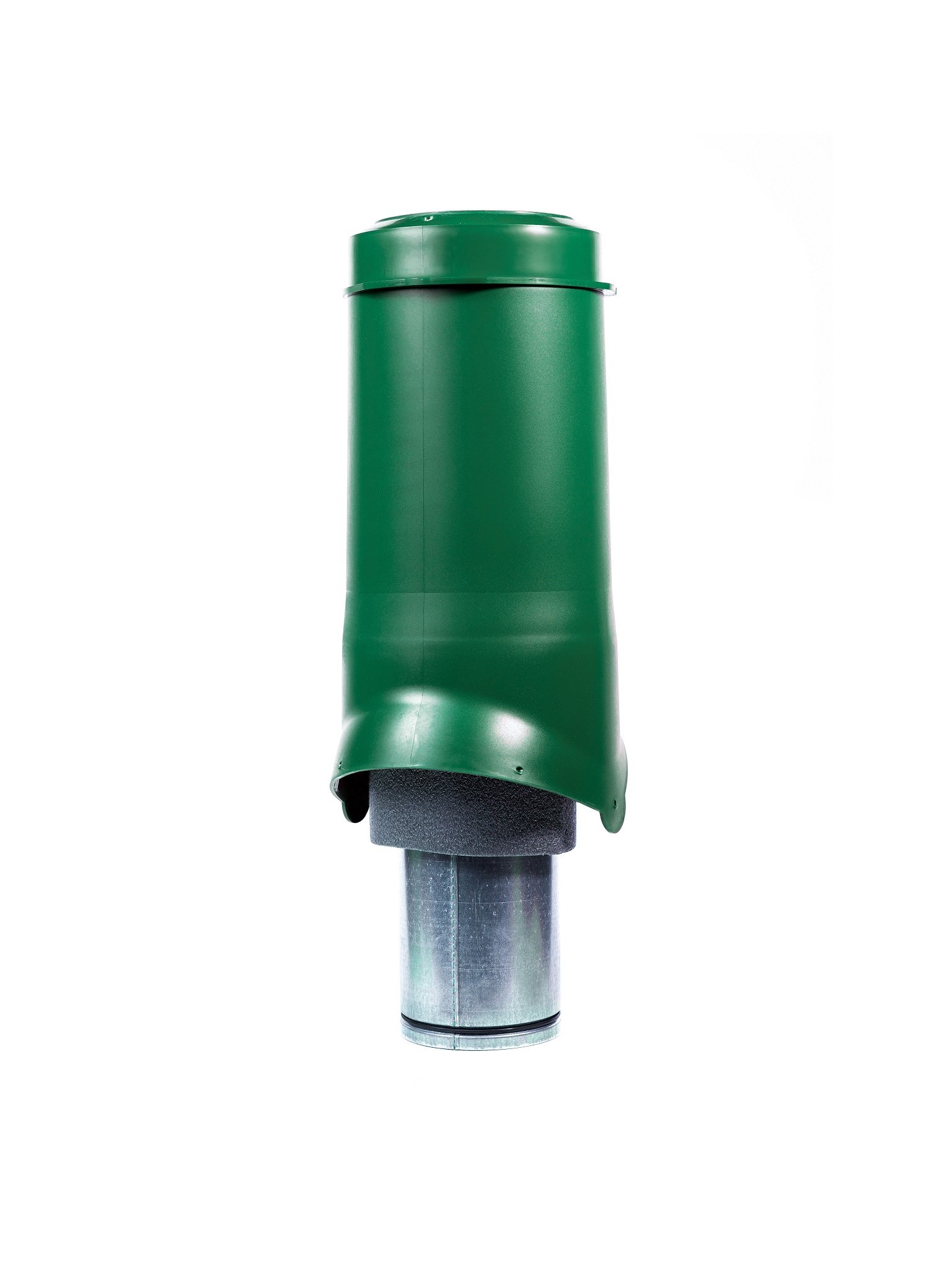Выход вентиляции KROVENT Pipe VT IS 125х500 изолированный RAL 6005 зеленый.
