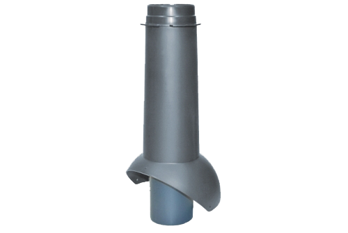 Выход канализации KROVENT Pipe-VT 110х500 RAL 7024 серый.