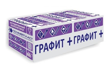 Экструзионный пенополистирол Полимерпласт Графит+ ЭПС 35 100х580х1180 2,7м2 0,27376м3 4шт