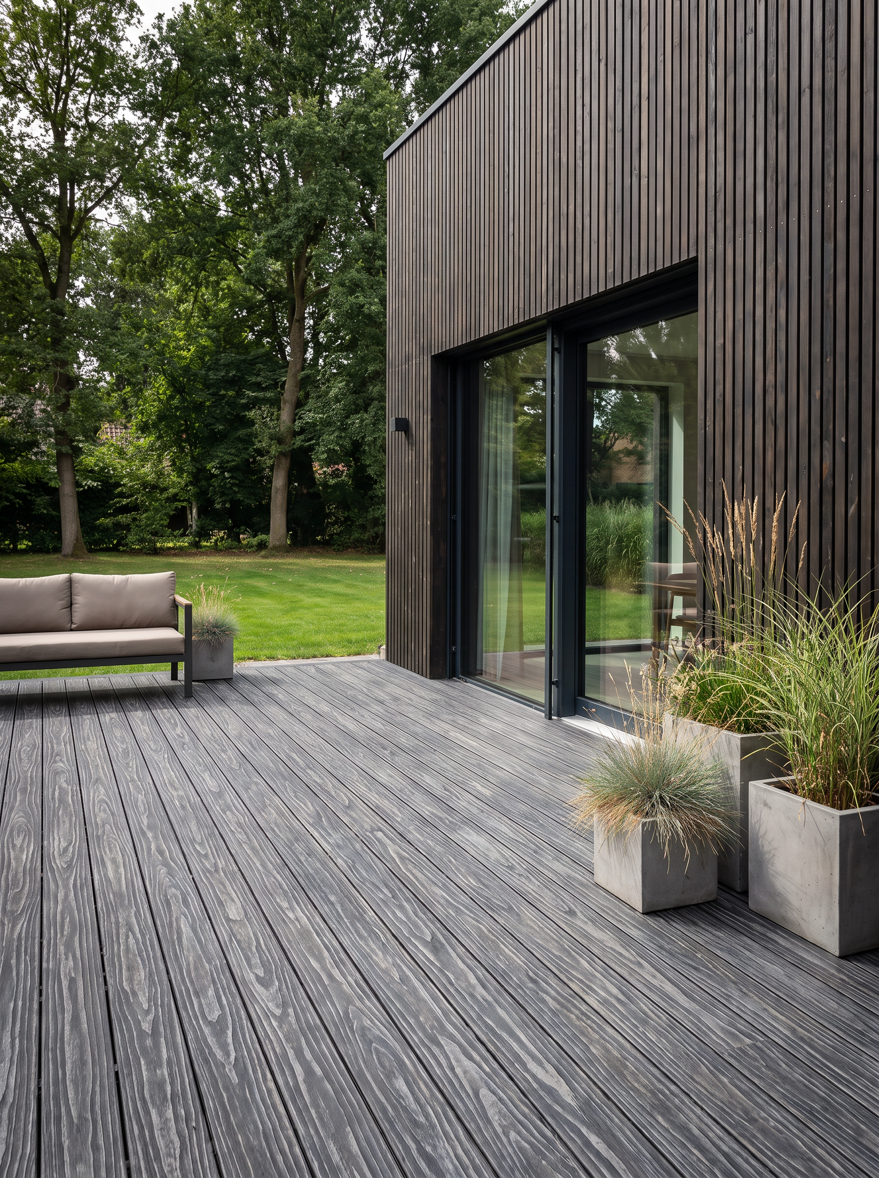 Террасная доска Decking Urban 150х24х4000 0,6м2 графит (Жженый Кедр)