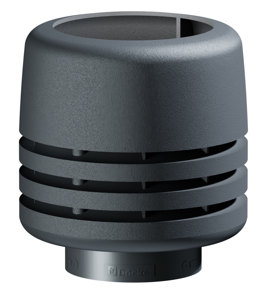 Docke PREMIUM Выход канализационный НИ-110 500 Колпак Чёрный